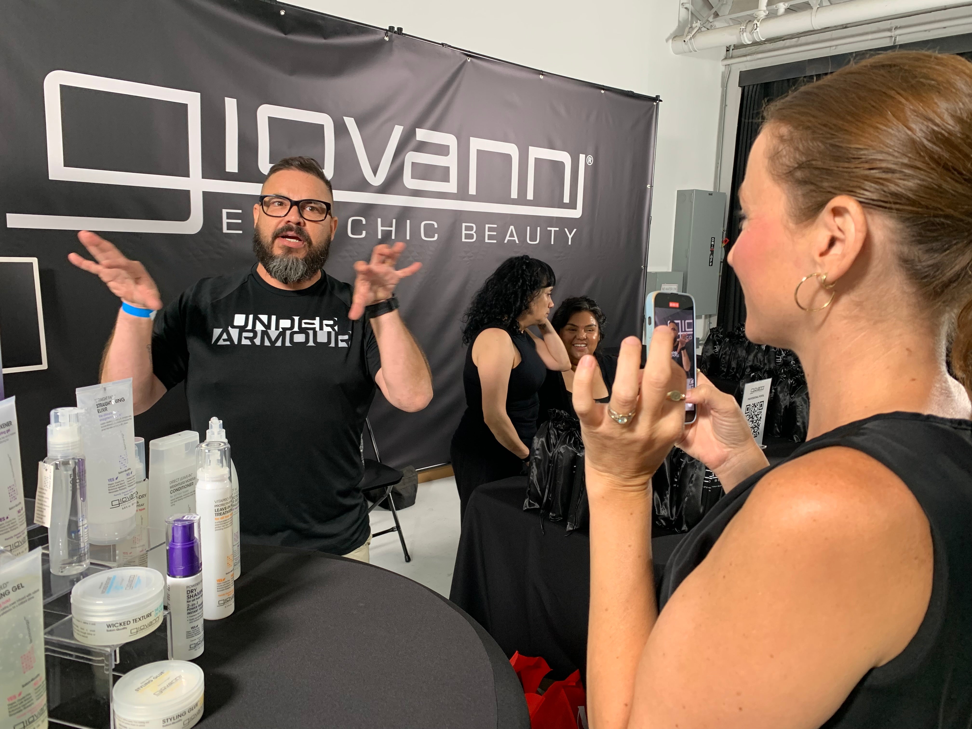 Local 706 Hollywood Make-up Artist & Barber Levi Vieira with Giovanni products