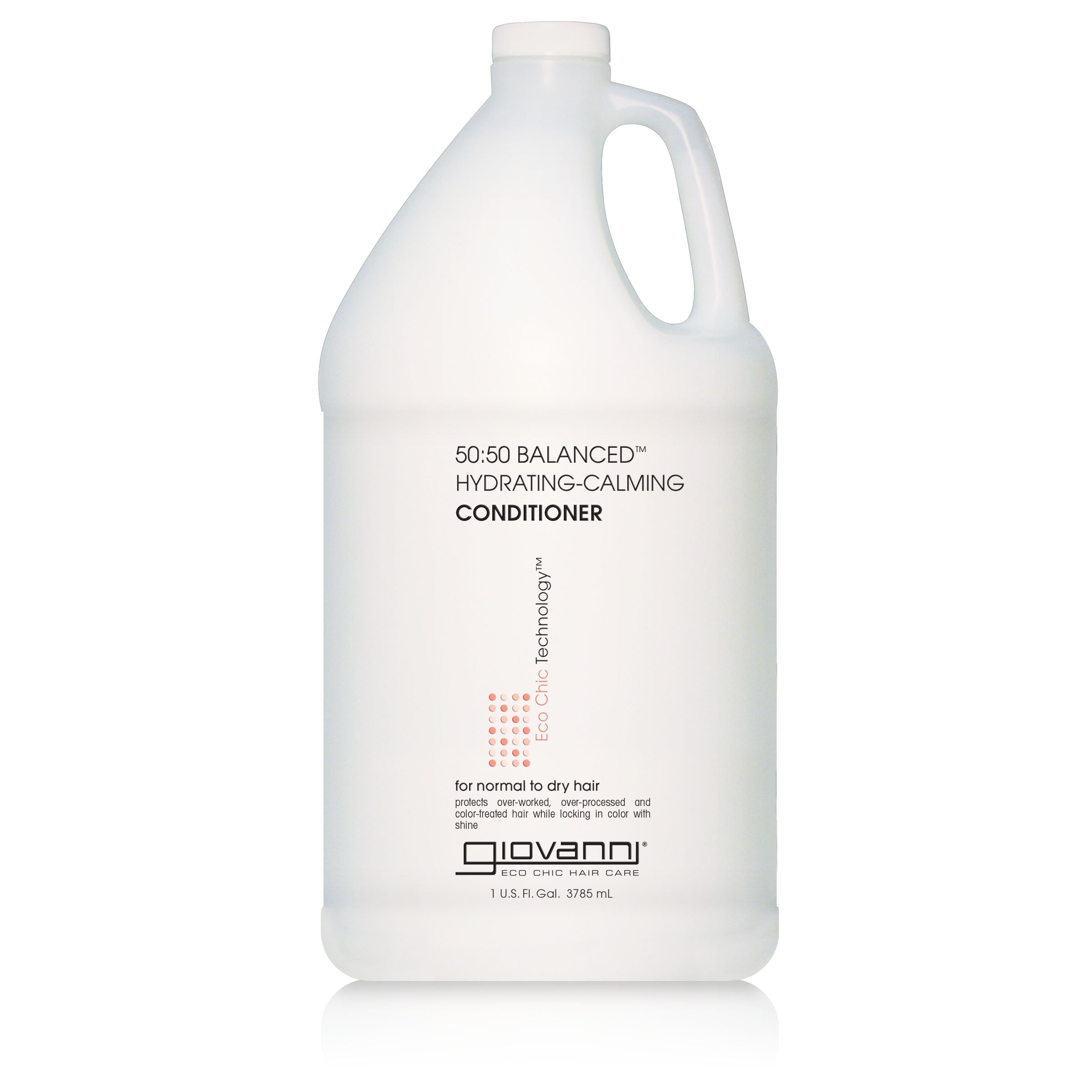 for normal to dry hair - A gallon-sized bottle of Giovanni 50:50 BALANCED Hydrating-Calming Conditioner