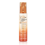 A bottle of Giovanni Cosmetics 2chic® ULTRA-VOLUME LEAVE-IN CONDITIONING ELIXIR for fine, limp hair, in color-safe orange and beige gradient packaging with product details and ingredients on the front.