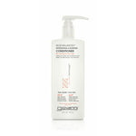 A white pump bottle of Giovanni Cosmetics 50:50 BALANCED™ HYDRATING-CALMING CONDITIONER for normal to dry hair features a simple front design and text highlighting its moisturizing, color-safe benefits. Available in 2 sizes.