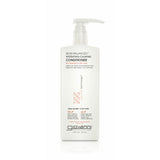 A white pump bottle of Giovanni Cosmetics 50:50 BALANCED™ HYDRATING-CALMING CONDITIONER for normal to dry hair features a simple front design and text highlighting its moisturizing, color-safe benefits. Available in 2 sizes.