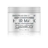 A 10 fl. oz. jar of Giovanni Cosmetics SMOOTH AS SILK XTREME™ DEEP CONDITIONING HAIR MASK hydrates dry, damaged hair and leaves it silky smooth.