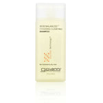 A travel-size clear plastic bottle of Giovanni Cosmetics 50:50 BALANCED™ HYDRATING-CLARIFYING SHAMPOO, color-safe and hydrating for normal to dry hair, features a white cap and minimalist black text.