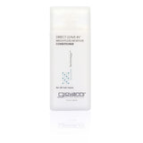 A white 2 fl oz (60 ml) bottle of Giovanni Cosmetics DIRECT LEAVE-IN™ WEIGHTLESS MOISTURE CONDITIONER (Travel Size), with a flip-top cap and minimalist design, ideal for all hair types including damaged hair.