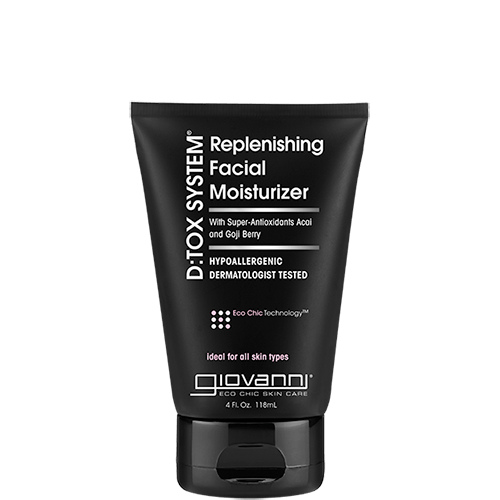 for all skin types - a bottle of Giovanni D:TOX SYSTEM® antioxidant facial moisturizer
