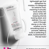 A tube of Giovanni Cosmetics L.A. HOLD™ STYLING GEL, a top strong-hold, color-safe gel, rests on marble. Nearby is its description noting hold and versatility, alongside the Us Weekly logo and price details.