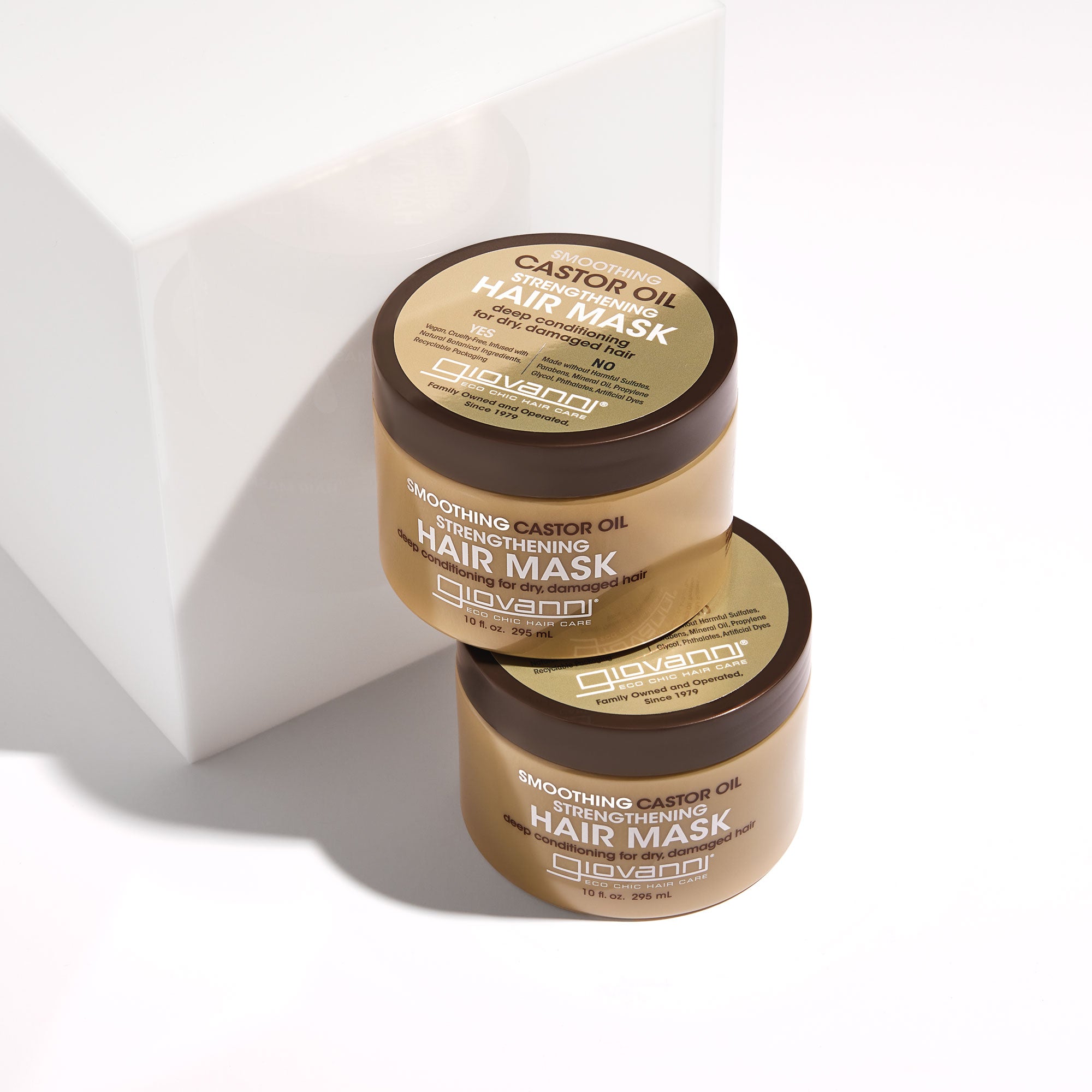 Jars of Giovanni Smoothing Castor Oil Strengthening Hair Mask
