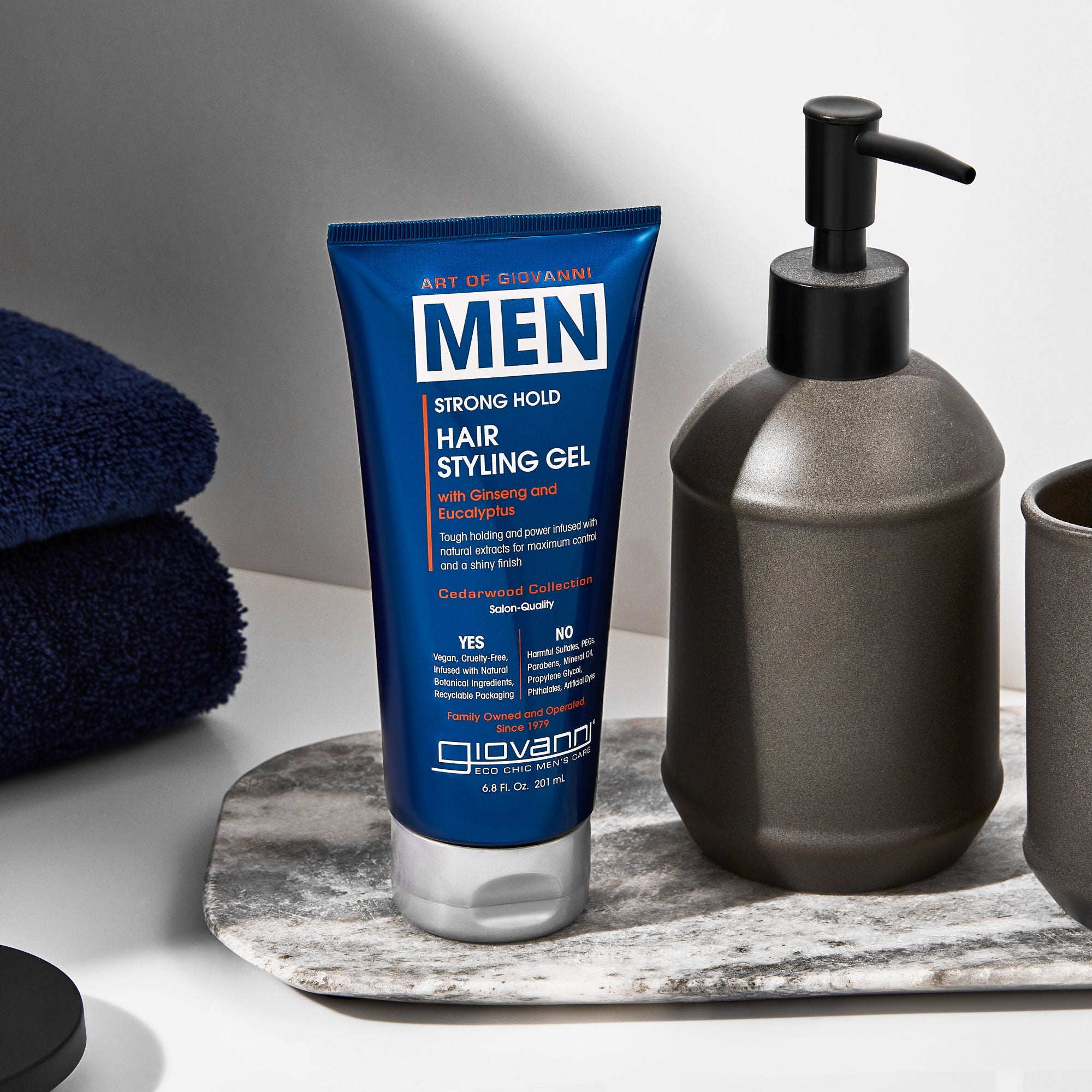 Giovanni Men's Strong Hold Hair Styling Gel