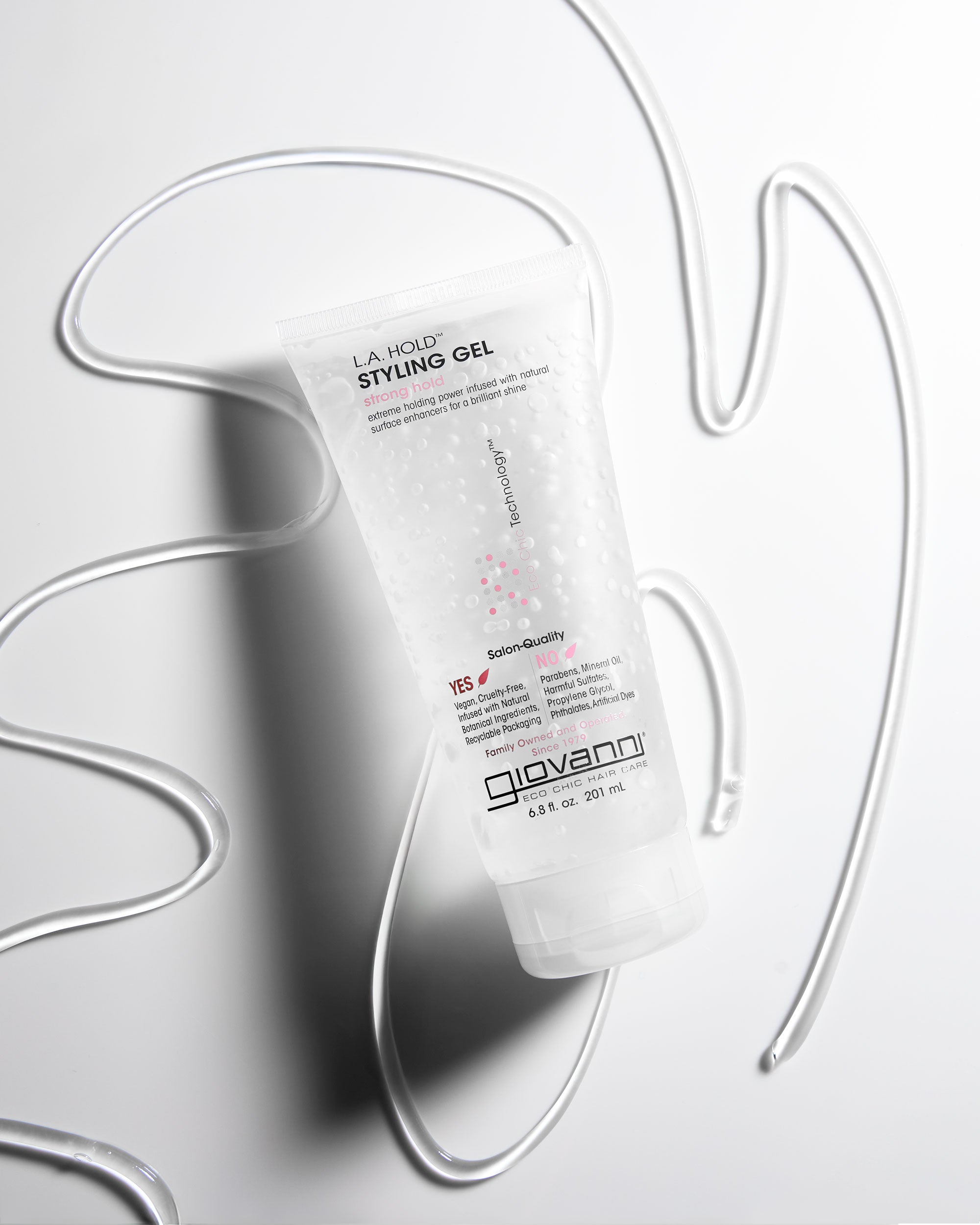 Giovanni LA Hold Styling Gel bottle on a white background