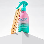 Giovanni comb and Kids hair care product on a white background
