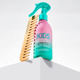 Giovanni comb and Kids hair care product on a white background