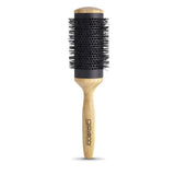 The Giovanni Cosmetics 3" BAMBOO THERMAL HAIRBRUSH has a salon-quality vented cylindrical barrel, bamboo handle, black bristles, and features the Giovanni logo printed on the handle.