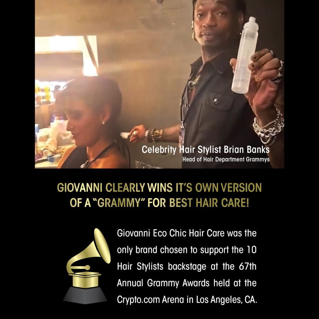 Giovanni clearly wins it's own version of a Grammy for Best Hair Care!