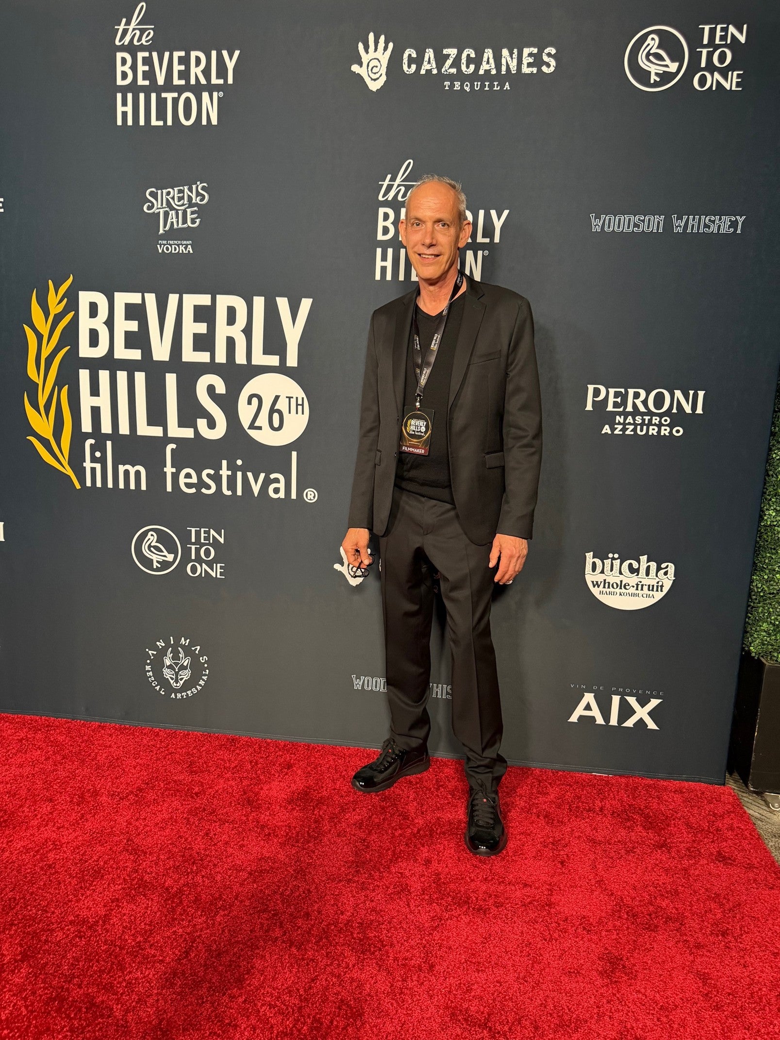 Giovanni James Guidotti on the red carpet at the Beverly Hills Film Festival