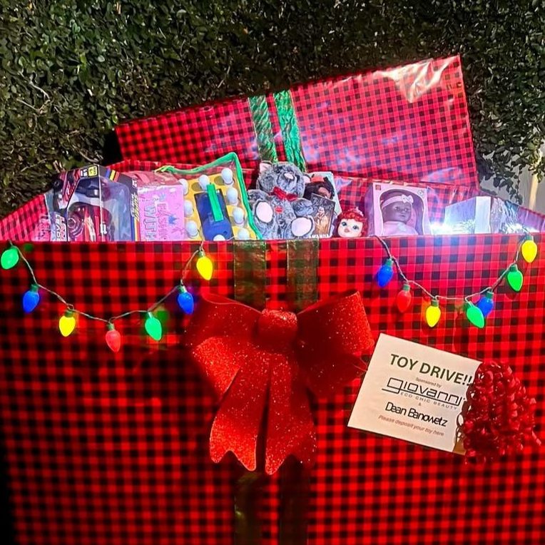 Giovanni at the Holiday Toy Drive