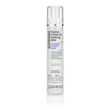A white bottle of Giovanni Cosmetics SOFTENING FACIAL PRIME & SETTING MIST with a clear cap, black and purple text, stands upright on a white background.