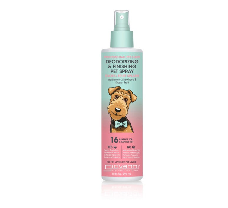 for all (dog) fur types - Giovanni Deodorizing & Finishing pet spray bottle
