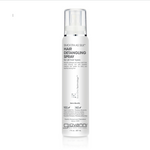 A white 7 oz bottle of Giovanni Cosmetics SMOOTH AS SILK™ HAIR DETANGLING SPRAY for all hair types, with a pump spray cap; helps detangle and protects hair from heat.