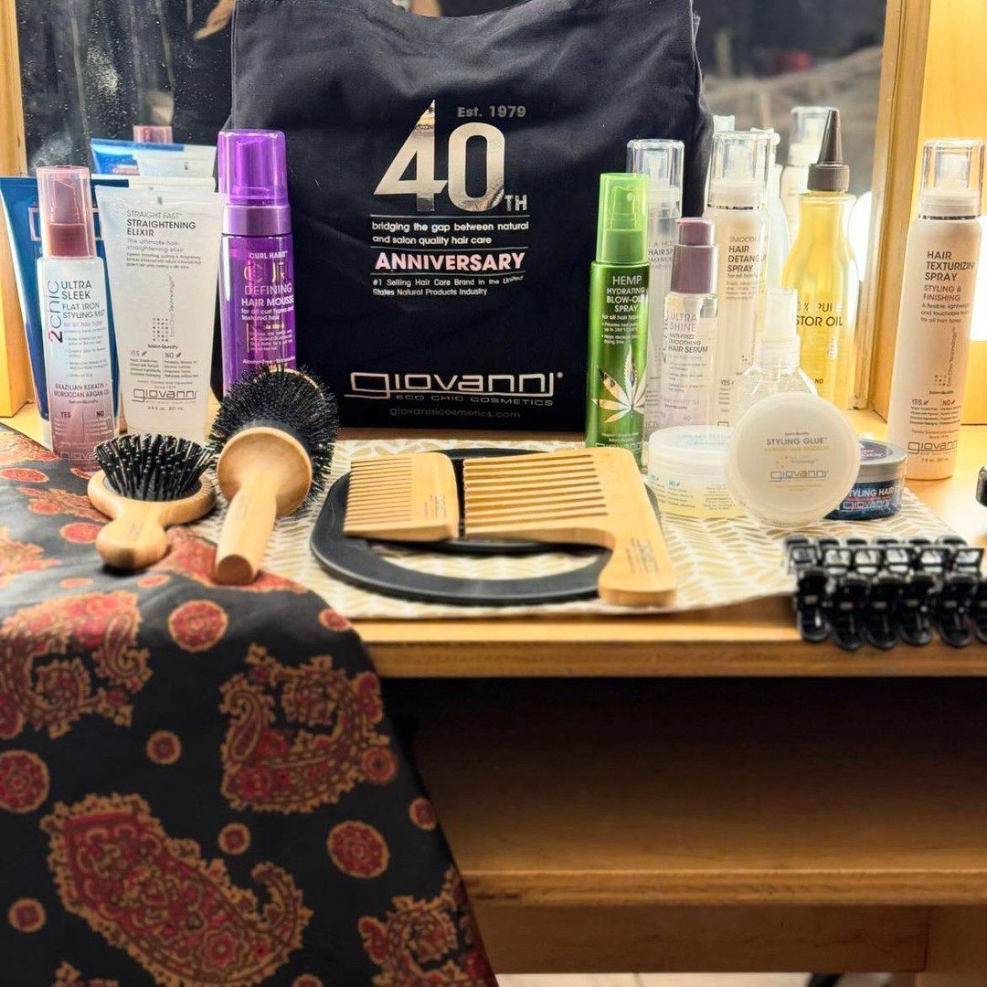 Giovanni products backstage at the Oscars