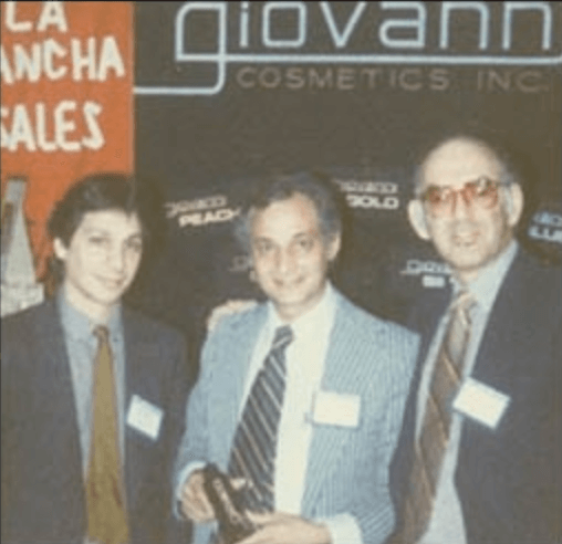 Arthur Guidotti with business partner Peter Stathis and first salon distributor Jack Cohen