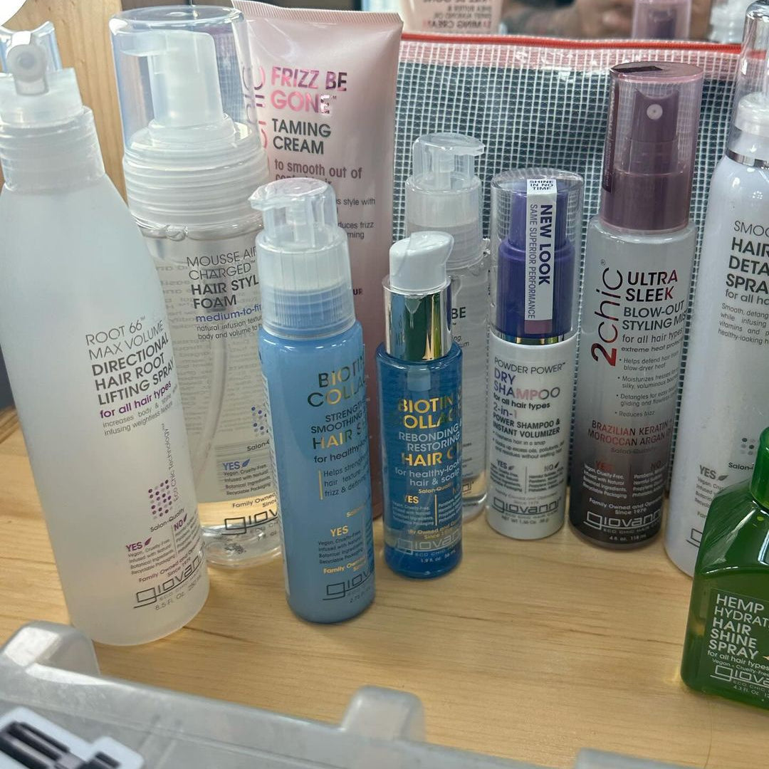 Giovanni products back stage at the Academy Awards