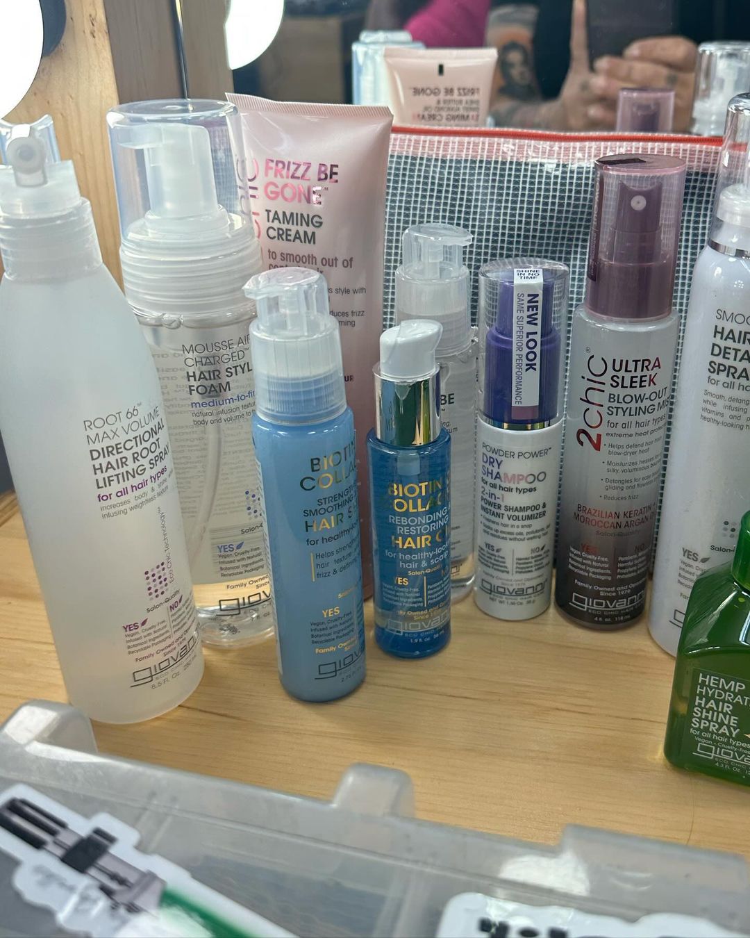 Giovanni products back stage at the Academy Awards