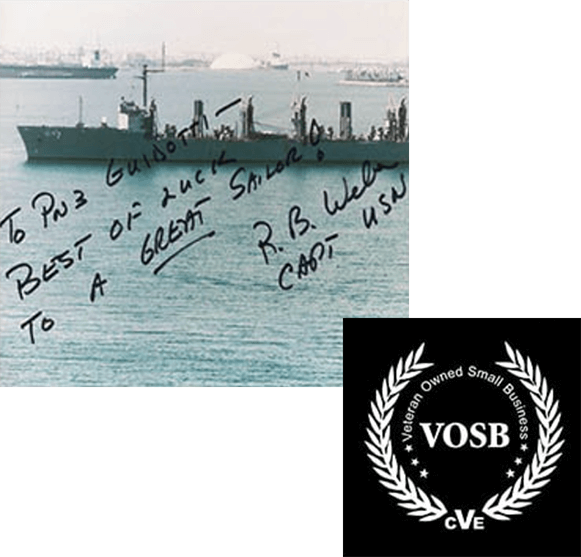 Signed photo from time in military