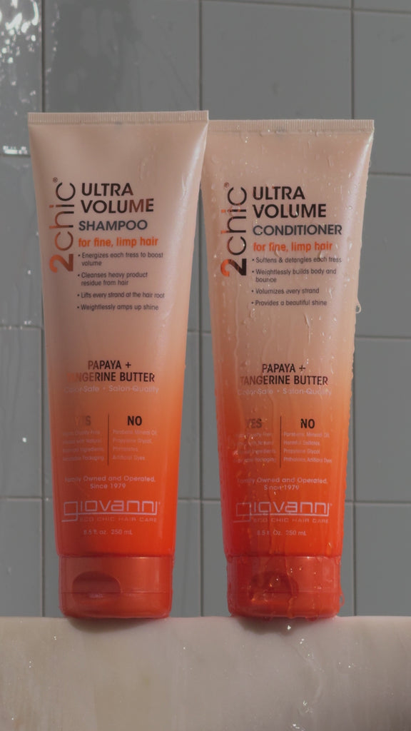 Giovanni 2Chic Ultra Volume Shampoo and Conditioner in use