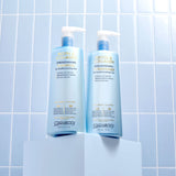 Bottles of Giovanni Biotin & Collagen Shampoo and Conditioner 