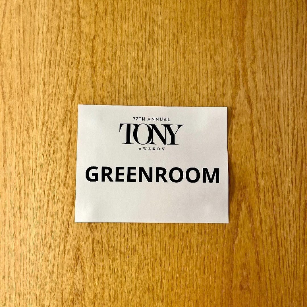 Tony Awards Greenroom sign