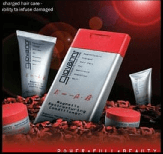 Giovanni Hair Care Products on a red background
